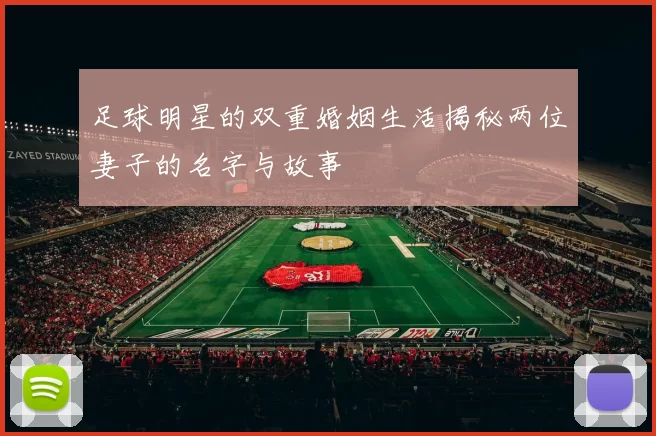 足球明星的双重婚姻生活揭秘两位妻子的名字与故事
