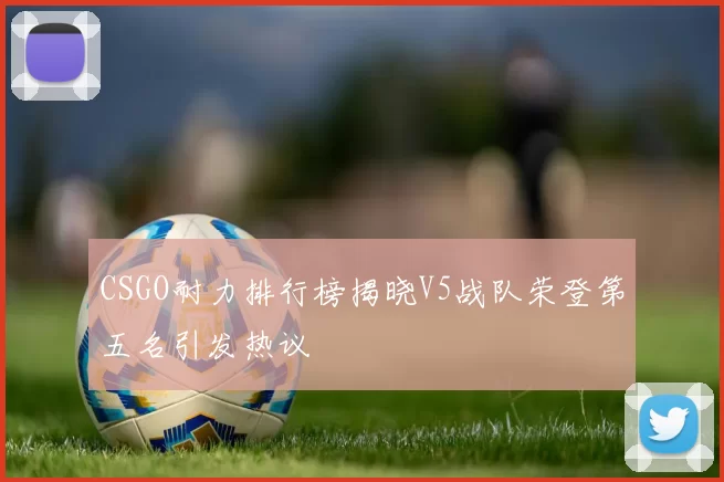 CSGO耐力排行榜揭晓V5战队荣登第五名引发热议